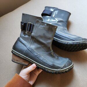 SOREL Grey Slimboot Pull On Ankle Boots